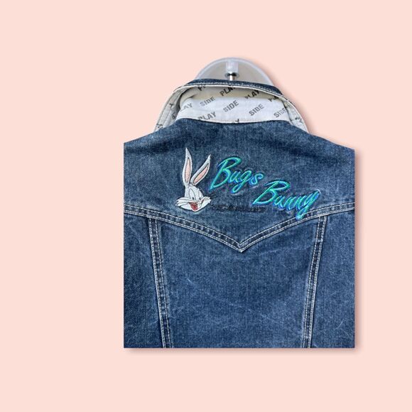 Bugs Bunny Sleeveless Denim Jacket, Size M - Blue Jeans - Picture 2 of 8
